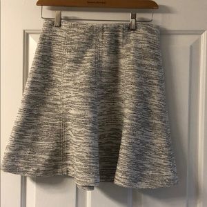 LOFT skirt black snd white tweed
